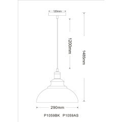 Подвесной светильник с 1 плафоном Lumion 3675/1 DARIO под лампу 1xE27 60W