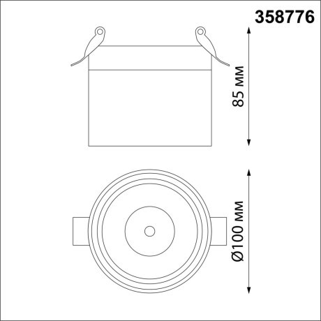 Встраиваемый светильник Novotech 358776 GRODA светодиодный LED 15W
