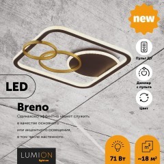 5246/71CL Люстра потолочная Lumion LEDIO LED 71W Ra80 4686Лм 220V BRENO