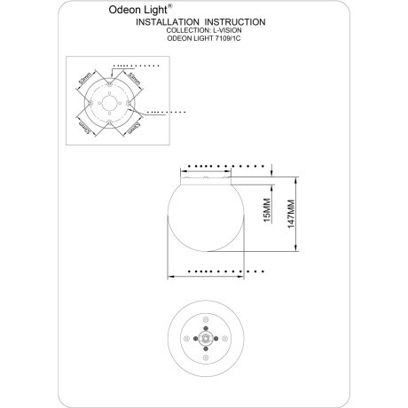 Потолочный светильник IP20 E14 5W 220-240V MAGIA 7109/1C