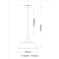Подвесной светильник с 1 плафоном Lumion 3677/1 STIG под лампу 1xE27 60W