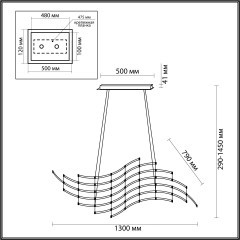 Подвесной светильник LED 3000K Odeon Light WELKIN 7058/45L