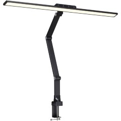 Novotech STUDI 359969 Черная настольная лампа, с сенсорным диммером, повышенный индекс цветопередачи, порт зарядки USB Type A и Type-C, струбцина, датчик освещенности, LED 24Вт 4000K CRI98 1670Лм IP20 220V