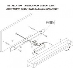 Уличный настенный светильник Odeon Light 3887/18W ARNO IP44 светодиодный LED 18W