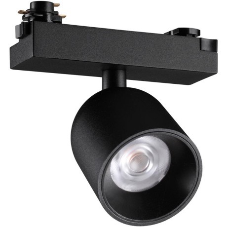 359808 Черный светодиодный однофазный трехжильный трековый светильник 10Вт 882Лм 4000К 32° CRI≥90 180-265V IP20 Novotech SOLETTE