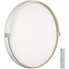 Cветильник пластик/золотой LED 70Вт 3000-6000К D490 IP43 пульт ДУ Sonex OLIDI WHITE 7646/EL