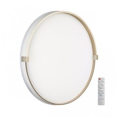 Cветильник пластик/золотой LED 70Вт 3000-6000К D490 IP43 пульт ДУ Sonex OLIDI WHITE 7646/EL