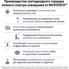 Novotech Studi 359974 Функциональный черный торшер профессионального назначения, с сенсорным диммером, LED 50W+50W 4000K 6500Лм 180° CRI98 UGR≤16 IP20