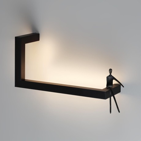 7153/10WL Настенный светодиодный светильник-полка с декор. съемным человечком 10Вт 800лм 3000K Odeon Light GRAFIC