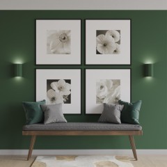 371016 Настенный белый гипсовый светильник под покраску с 2 сменными лампами GU10 макс. 50W Novotech YESO