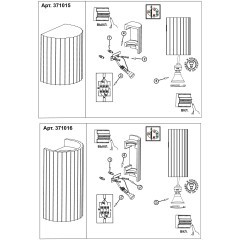 371016 Настенный белый гипсовый светильник под покраску с 2 сменными лампами GU10 макс. 50W Novotech YESO