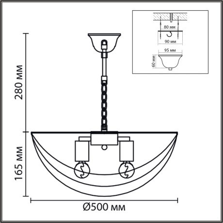 Люстра подвесная E27 5*60W 220V AMALIA 8377/5