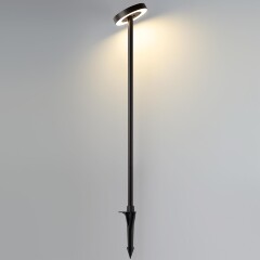 Odeon Light DISC 7189/6GLA Ландшафтный уличный светильник с поворотным плафоном из черного матового металла, возможность установки на колышек в землю, IP65 LED 6Вт 3000K CRI80 110° 220В