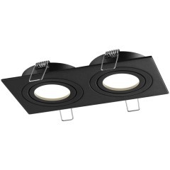 371022 Двойной черный встраиваемый поворотный светильник GU10 2*50W 220-240V IP20 Novotech WIR MORUS
