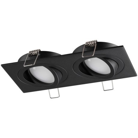 371022 Двойной черный встраиваемый поворотный светильник GU10 2*50W 220-240V IP20 Novotech WIR MORUS