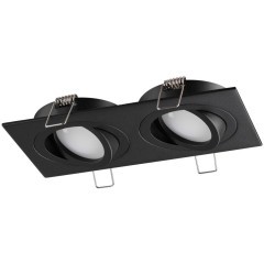 371022 Двойной черный встраиваемый поворотный светильник GU10 2*50W 220-240V IP20 Novotech WIR MORUS