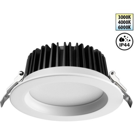 Светильник встраиваемый с переключателем цветовой температуры IP44 LED 15W 3000К\4000К\6000К Novotech DRUM 359414