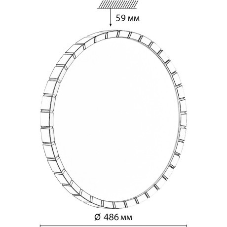 Светильник LED 70Вт 3000-6000К D486 IP43 пульт ДУ Sonex ATABI GOLD 7648/EL