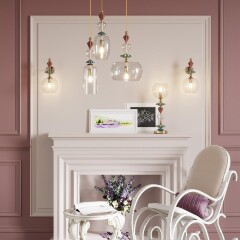 Подвесной светильник с 1 плафоном Odeon Light 4855/1A BIZET под лампу 1xE14 1*40W