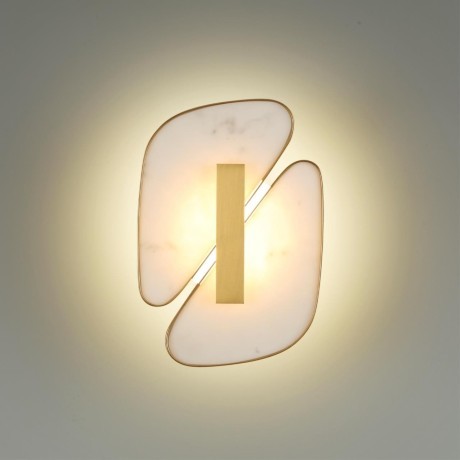 6638/10WL L-VISION ODL_EX24 металл/золотой/искусственный мрамор/акрил Настенный светильник IP20 LED 10W 3000K 220V CHIARA