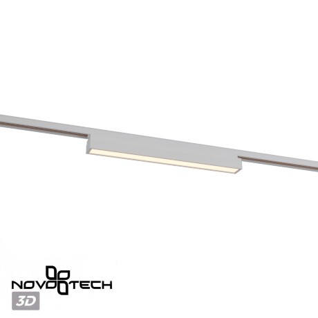 Novotech ITER 359790 Белый линейный однофазный трехжильный трековый светильник, 40см, с CCT переключением цветовой температуры, LED 24Вт 1294Лм CRI≥90 108° 2700-3200-4000К IP20 220V