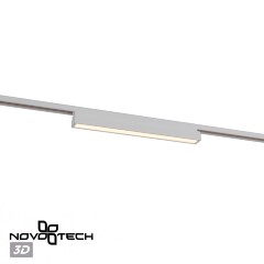 Novotech ITER 359790 Белый линейный однофазный трехжильный трековый светильник, 40см, с CCT переключением цветовой температуры, LED 24Вт 1294Лм CRI≥90 108° 2700-3200-4000К IP20 220V