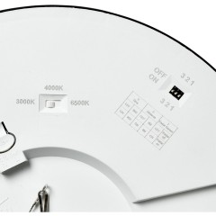 7788/24L Светодиодный тонкий светильник накл/встр. монтажа, датчик движения, мех перекл. цв. температуры, рег. врезного отверстия 24Вт 3000/4000/6500К 1920лм IP44 Sonex NEBULA BLACK