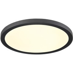 7788/24L Светодиодный тонкий светильник накл/встр. монтажа, датчик движения, мех перекл. цв. температуры, рег. врезного отверстия 24Вт 3000/4000/6500К 1920лм IP44 Sonex NEBULA BLACK