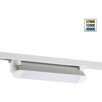 Novotech ITER 359793 Белый однофазный двухжильный трековый светильник длиной 26см, поворотный плафон, с CCT переключением цветовой температуры LED 12Вт 921Лм CRI≥90 113° 2700-3200-4000К IP20 220V