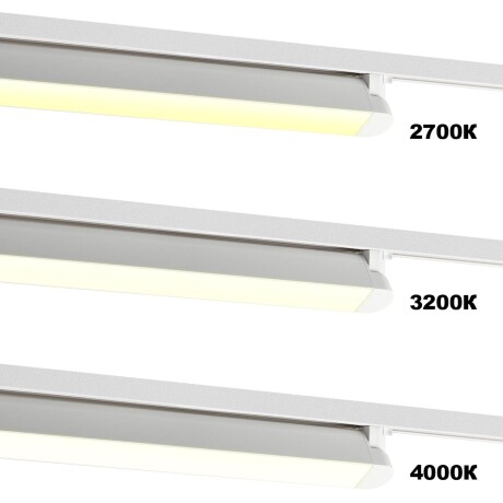 Novotech ITER 359793 Белый однофазный двухжильный трековый светильник длиной 26см, поворотный плафон, с CCT переключением цветовой температуры LED 12Вт 921Лм CRI≥90 113° 2700-3200-4000К IP20 220V