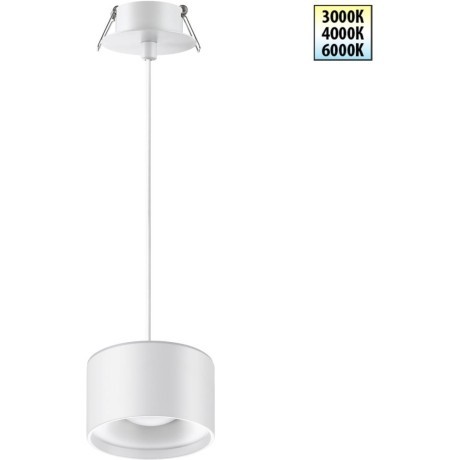 Подвесной светильник цилиндр Novotech 358964 Giro светодиодный LED 12W вниз + 3W вверхW