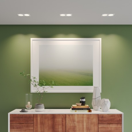 Светильник встраиваемый Novotech WIR IP20 2xGX53 макс 12Вт 220-240V Novotech GEMINI 371007