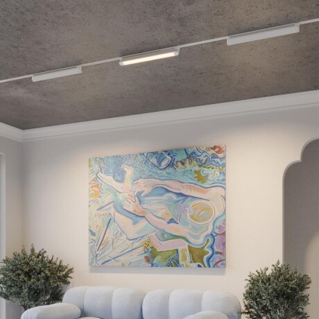 Novotech ITER 359798 Белый линейный поворотный однофазный трехжильный трековый светильник 46см, с CCT переключением цветовой температуры LED 24Вт 2032Лм 110° CRI90 2700-3200-4000К IP20 220V