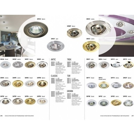 Встраиваемый светильник Novotech 369696 Classic под лампу 1xGU5.3 50W