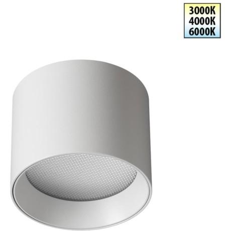 359592 Белый накладной светодиодный светильник с перекл. цв. температуры и рассеивателем призмой 6Вт 200лм 3000К\4000К\6000К Novotech ORBIS