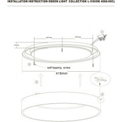 Люстра потолочная Odeon Light 4066/40CL SOLE светодиодная LED 40W
