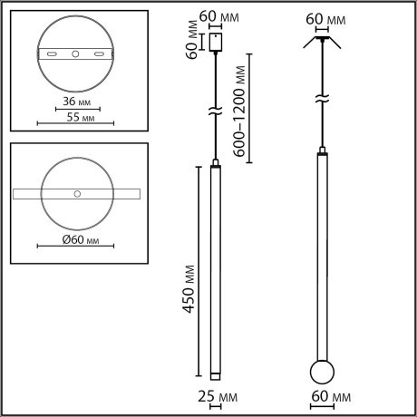 4375/3LA  Подвесной светильник Odeon Light HIGHTECH IP20 LED 3W 400Лм Ra90 3000K 220-240V FIANO