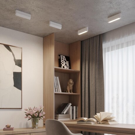 Novotech ITER 359801 Белый накладной линейный светильник длиной 26см, с поворотными плафоном и CCT переключением цветовой температуры LED 12Вт 770Лм 110° CRI≥90 2700-3200-4000К IP20 220V