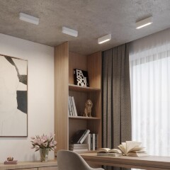 Novotech ITER 359801 Белый накладной линейный светильник длиной 26см, с поворотными плафоном и CCT переключением цветовой температуры LED 12Вт 770Лм 110° CRI≥90 2700-3200-4000К IP20 220V