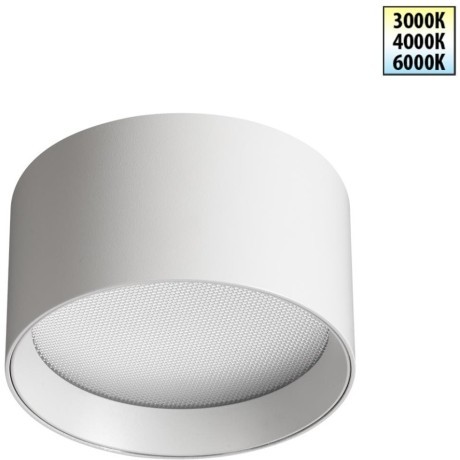 359594 Белый накладной светодиодный светильник с перекл. цв. температуры и рассеивателем призмой 12Вт 550лм 3000К\4000К\6000К Novotech ORBIS