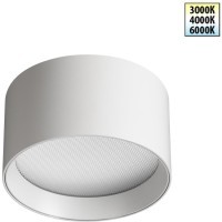 359594 Белый накладной светодиодный светильник с перекл. цв. температуры и рассеивателем призмой 12Вт 550лм 3000К\4000К\6000К Novotech ORBIS