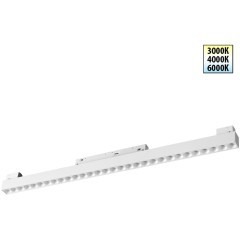 359624 Трековый светильник Novotech SHINO с переключ. цв. темпер. IP20 LED Ra90 Lm1950 3000К\4000К\6000К 30W 48V FLUM
