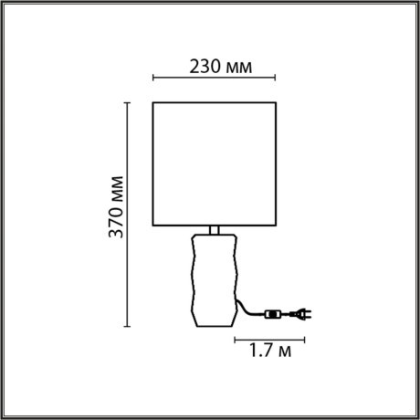 8136/1T MODERNI LN25 серый, керамика/текстиль Настольная лампа Е27 1*60W 220V BEINA