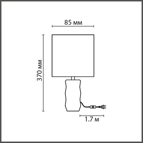 8136/1T MODERNI LN25 серый, керамика/текстиль Настольная лампа Е27 1*60W 220V BEINA