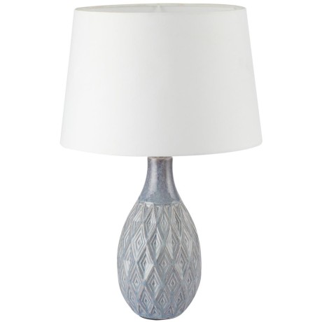 8138/1T MODERNI LN25 серый/белый, керамика/текстиль Настольная лампа Е27 1*60W 220V YARA