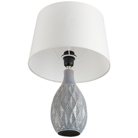 8138/1T MODERNI LN25 серый/белый, керамика/текстиль Настольная лампа Е27 1*60W 220V YARA