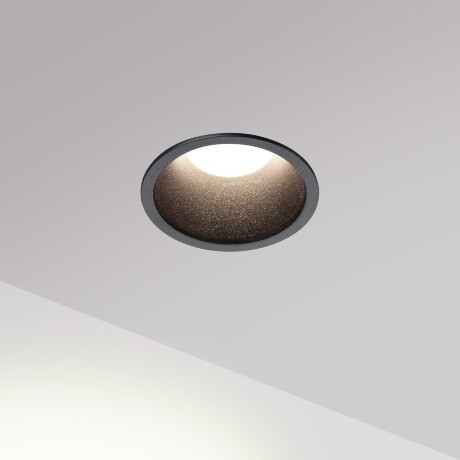 Novotech BRILLO 359862 Черный круглый встраиваемый светильник диаметром 63мм, с CCT переключателем цветовой температуры LED 7Вт 550Лм 40° CRI≥90 UGR≤16 3000-4000-6000К IP20 220V, коэффициент пульсации<1%