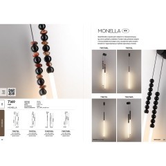 7187/12L Подвесной светодиодный декоративный светильник с натур. агатом 12Вт 3500K 800лм Odeon Light MONELLA