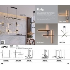 Люстра подвесная Odeon Light 3890/96L RUDY светодиодная LED 96W