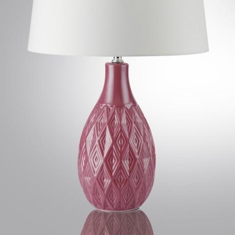 8137/1T MODERNI LN25 красный/белый, керамика/текстиль Настольная лампа Е27 1*60W 220V YARA